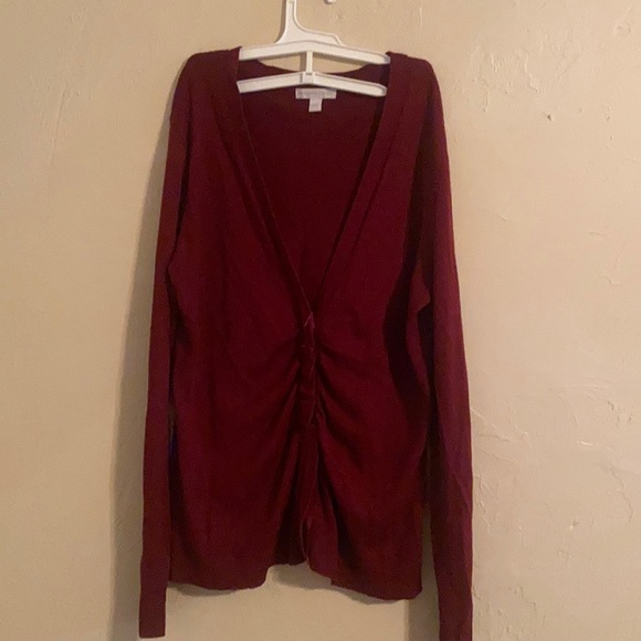 New York & Company Sweaters - Garnet/Maroon long sleeve sweater